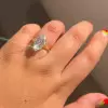 5ct Marquise Cut White Sapphire Engagement Ring