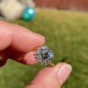 4.96 CT Cushion Cut White Sapphire Engagement Ring