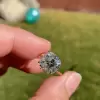 4.96 CT Cushion Cut White Sapphire Engagement Ring