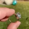 4.96 CT Cushion Cut White Sapphire Engagement Ring
