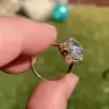 4.96 CT Cushion Cut White Sapphire Engagement Ring