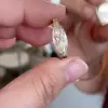 3.8ct Marquise Cut European Shank Vintage Engagement Ring