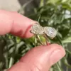 2.49 CT Pear Cut Twin-Stone Fancy White Sapphire Engagement Ring