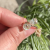 2.49 CT Pear Cut Twin-Stone Fancy White Sapphire Engagement Ring