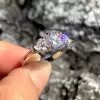 2CT Round Brilliant Cut Three-Stone White Sapphire Engagement Ring 