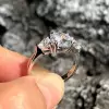 2CT Round Brilliant Cut Three-Stone White Sapphire Engagement Ring 