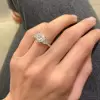 Heart Cut Three-Stone 3.1 CT White Sapphire Engagement Ring