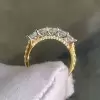 1.2ct Five-Stone Round Cut White Sapphire Wedding Band