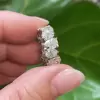 Pear Cut White Sapphire Dainty Eternity Band