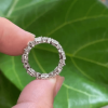Pear Cut White Sapphire Dainty Eternity Band