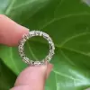 Pear Cut White Sapphire Dainty Eternity Band