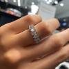 Pear Cut White Sapphire Dainty Eternity Band