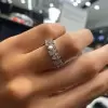 Pear Cut White Sapphire Dainty Eternity Band