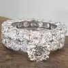 1.5ct Round Cut White Sapphire 2pcs Bridal Set