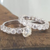 1.5ct Round Cut White Sapphire 2pcs Bridal Set