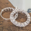 1.5ct Round Cut White Sapphire 2pcs Bridal Set