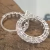 1.5ct Round Cut White Sapphire 2pcs Bridal Set