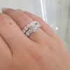 1.5ct Round Cut White Sapphire 2pcs Bridal Set