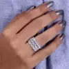 6ctw Round Cut Half Eternity 3pcs Bridal Set
