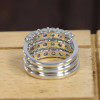 6ctw Round Cut Half Eternity 3pcs Bridal Set