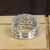 6ctw Round Cut Half Eternity 3pcs Bridal Set