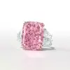 5ct Radiant Cut Pink Sapphire Three-stone Engagement Ring