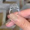 Oval Cut 5 Carat Flanked With Pears On The Sides Engagement Ring