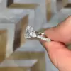 Oval Cut 5 Carat Flanked With Pears On The Sides Engagement Ring