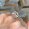 Oval Cut 5 Carat Flanked With Pears On The Sides Engagement Ring