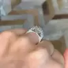 Oval Cut 5 Carat Flanked With Pears On The Sides Engagement Ring