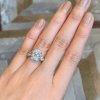 Oval Cut 5 Carat Flanked With Pears On The Sides Engagement Ring
