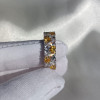 White & Yellow Heart Shape Eternity Band