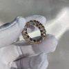 White & Yellow Heart Shape Eternity Band