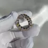 White & Yellow Heart Shape Eternity Band