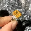 4ct Radiant Cut Fancy Yellow Sapphire Engagement Ring