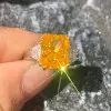 4ct Radiant Cut Fancy Yellow Sapphire Engagement Ring