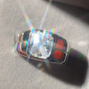 3ct Radiant Cut White Sapphire Ring for Men