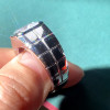 3ct Radiant Cut White Sapphire Ring for Men
