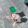 5ct Pear and Emerald Cut Asymmetric Toi Et Moi Promise Ring