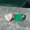 5ct Pear and Emerald Cut Asymmetric Toi Et Moi Promise Ring