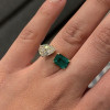 5ct Pear and Emerald Cut Asymmetric Toi Et Moi Promise Ring