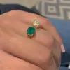 5ct Pear and Emerald Cut Asymmetric Toi Et Moi Promise Ring