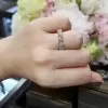 2.75ct Heart Cut White Sapphire Half Eternity Band