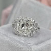 3ct Split Shank Cushion Cut Engagement Ring