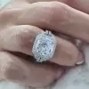 3ct Split Shank Cushion Cut Engagement Ring
