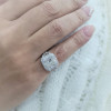 3ct Split Shank Cushion Cut Engagement Ring