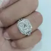 3ct Split Shank Cushion Cut Engagement Ring