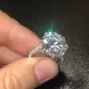 Handmade 4CT Round Brilliant Cut Engagement Ring
