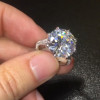 Handmade 4CT Round Brilliant Cut Engagement Ring