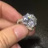 Handmade 4CT Round Brilliant Cut Engagement Ring